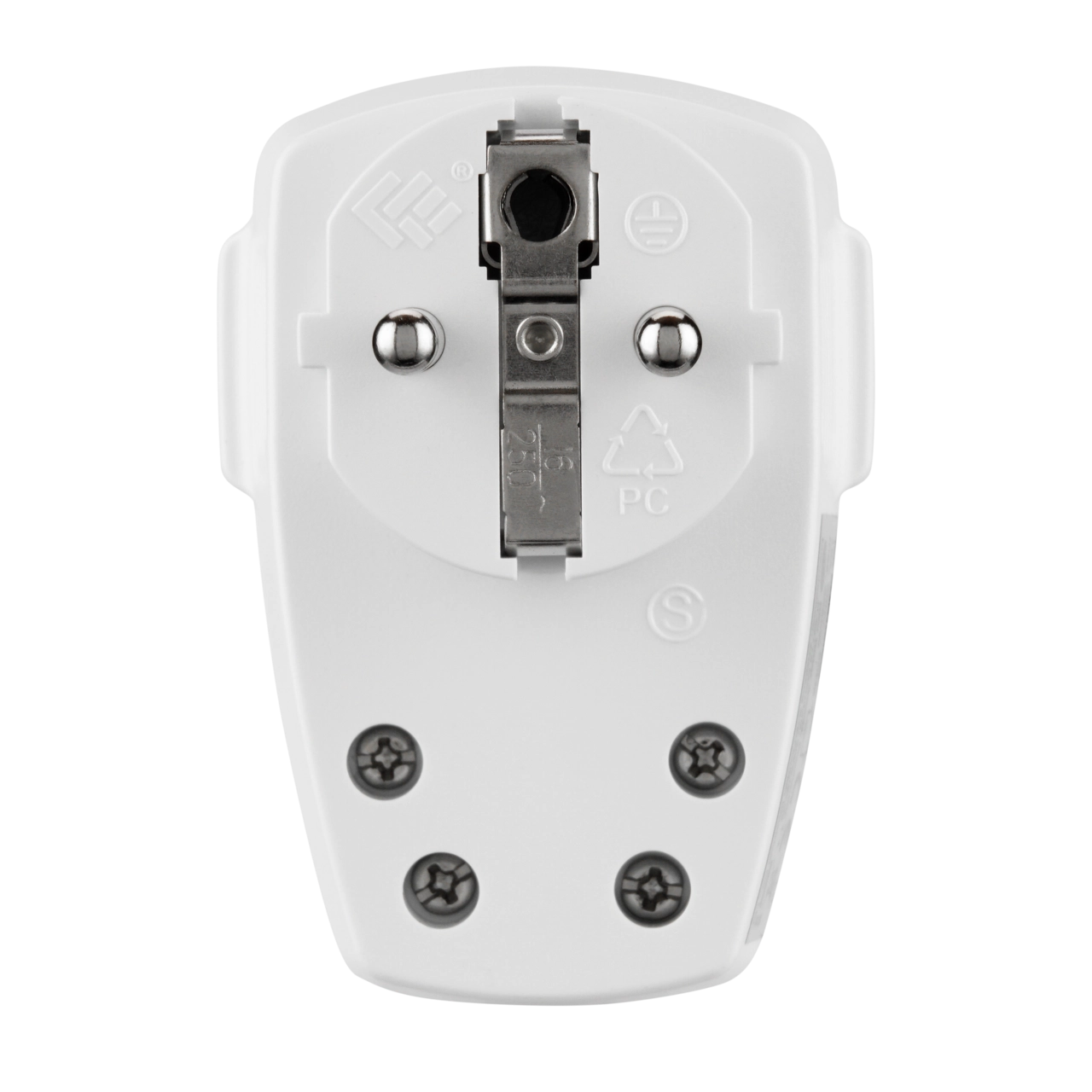REV 0512100777 Winkelstecker, Stecker mit Schalter o. Kabel, max. 3680W, weiss