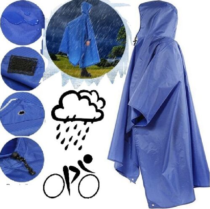 Fahrrad Regenponcho mit Kapuze Regenjacke Fahrrad Fahrradponcho 127cm x 203cm