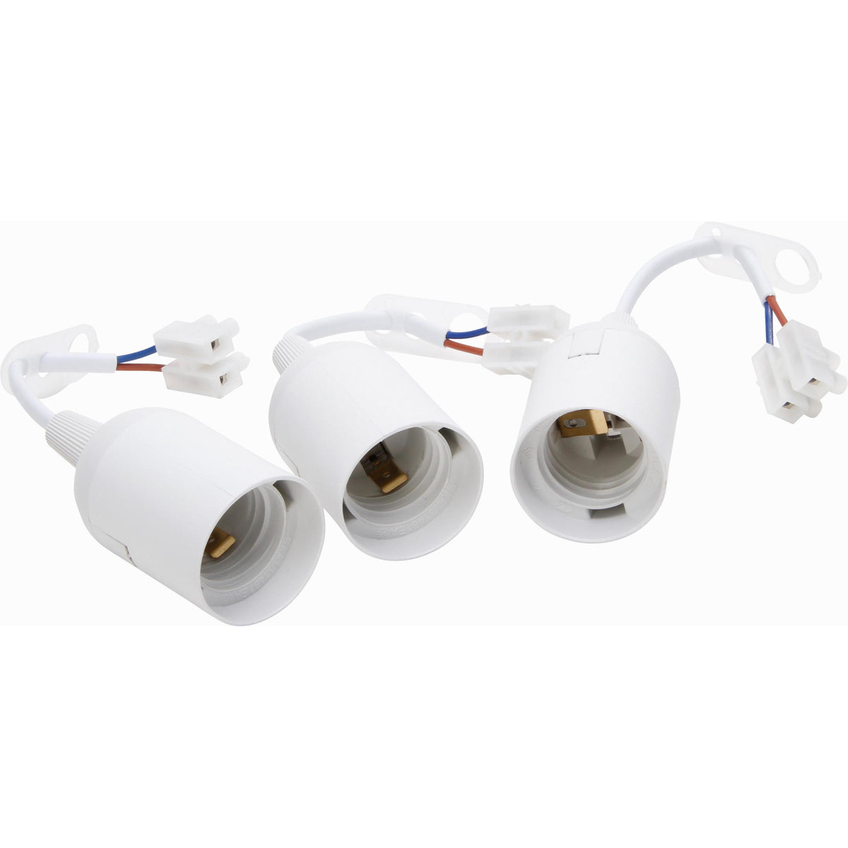 Kopp E27 Renovierfassung 3er Set Weiß Lampenfassung mit Lüsterklemme 75W