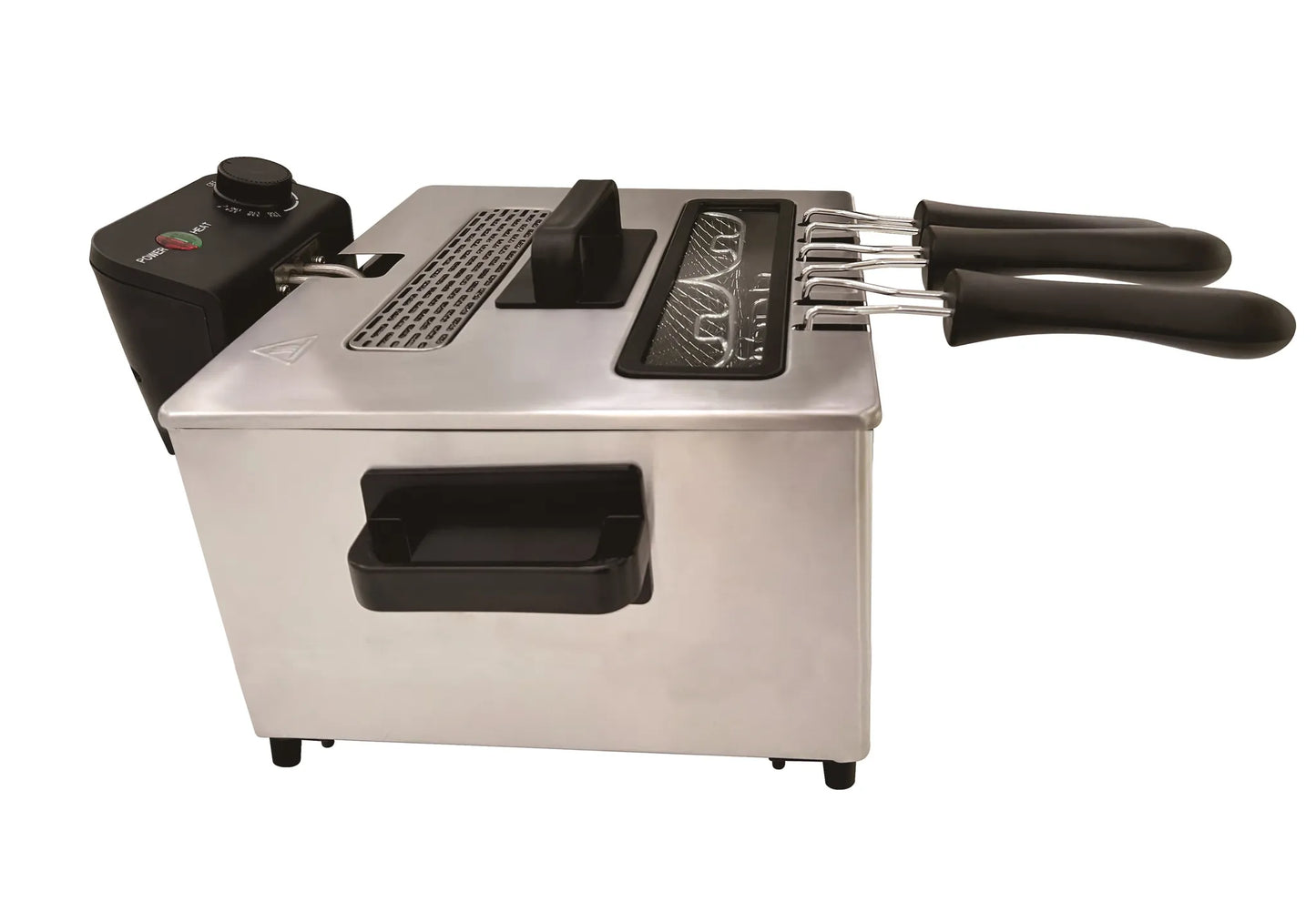 Ambiano XL Kaltzonen-Fritteuse 5L 2000W Edelstahl mit 3 Frittierkörben