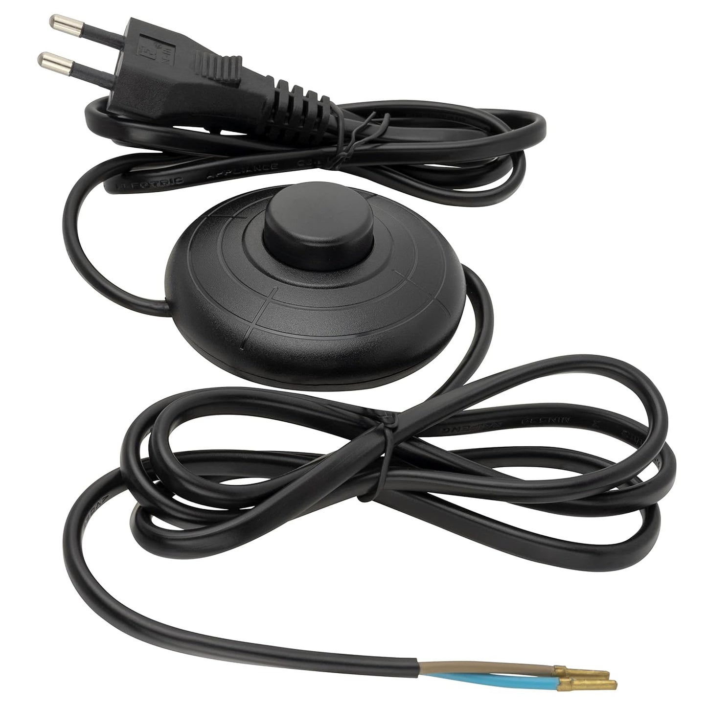 REV Zuleitung, Kabel mit Schalter und Eurostecker, 2m, max. 2A, schwarz