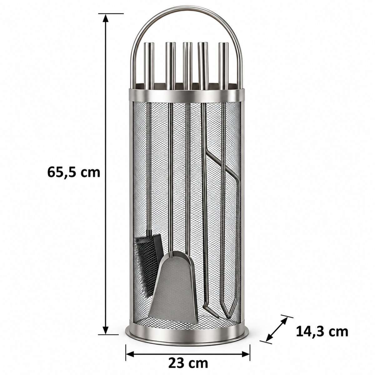 ®Livarno Kaminbesteck Kamingarnitur Kaminzubehör Kaminset 5-teilig Stahl