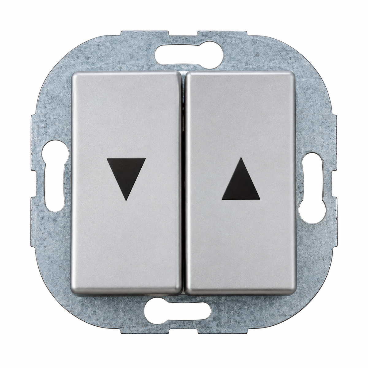 Düwi REV Standard Quadro Jalousieschalter Rolladenschalter Silber Unterputz