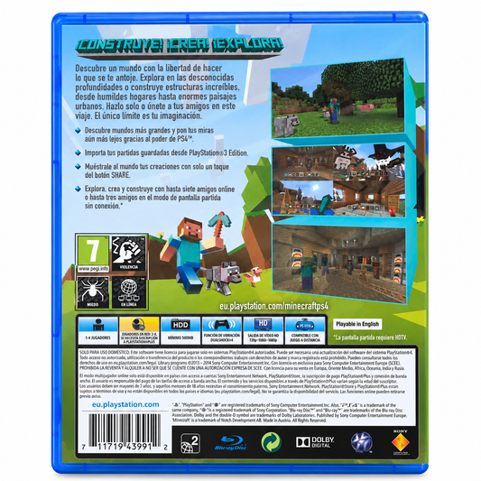 Minecraft PS4 PlayStation 4 Spiel PAL English Version