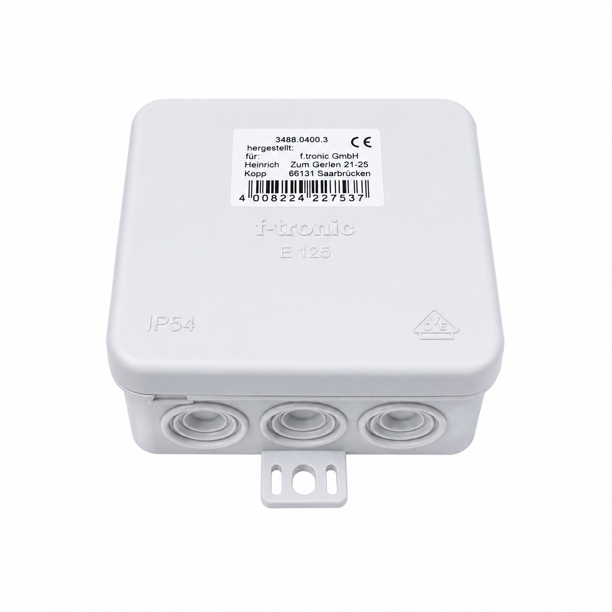 Kopp Feuchtraum Aufputz-Abzweigdose IP54/IP55 Verteilerdose Abzweigkasten Grau/Grün Elektroinstallation