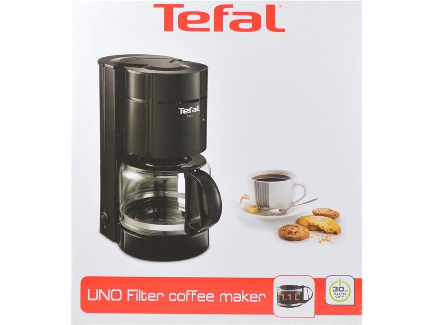 Tefal Uno CM1218 Filterkaffeemaschine 1,1 Liter Kaffee