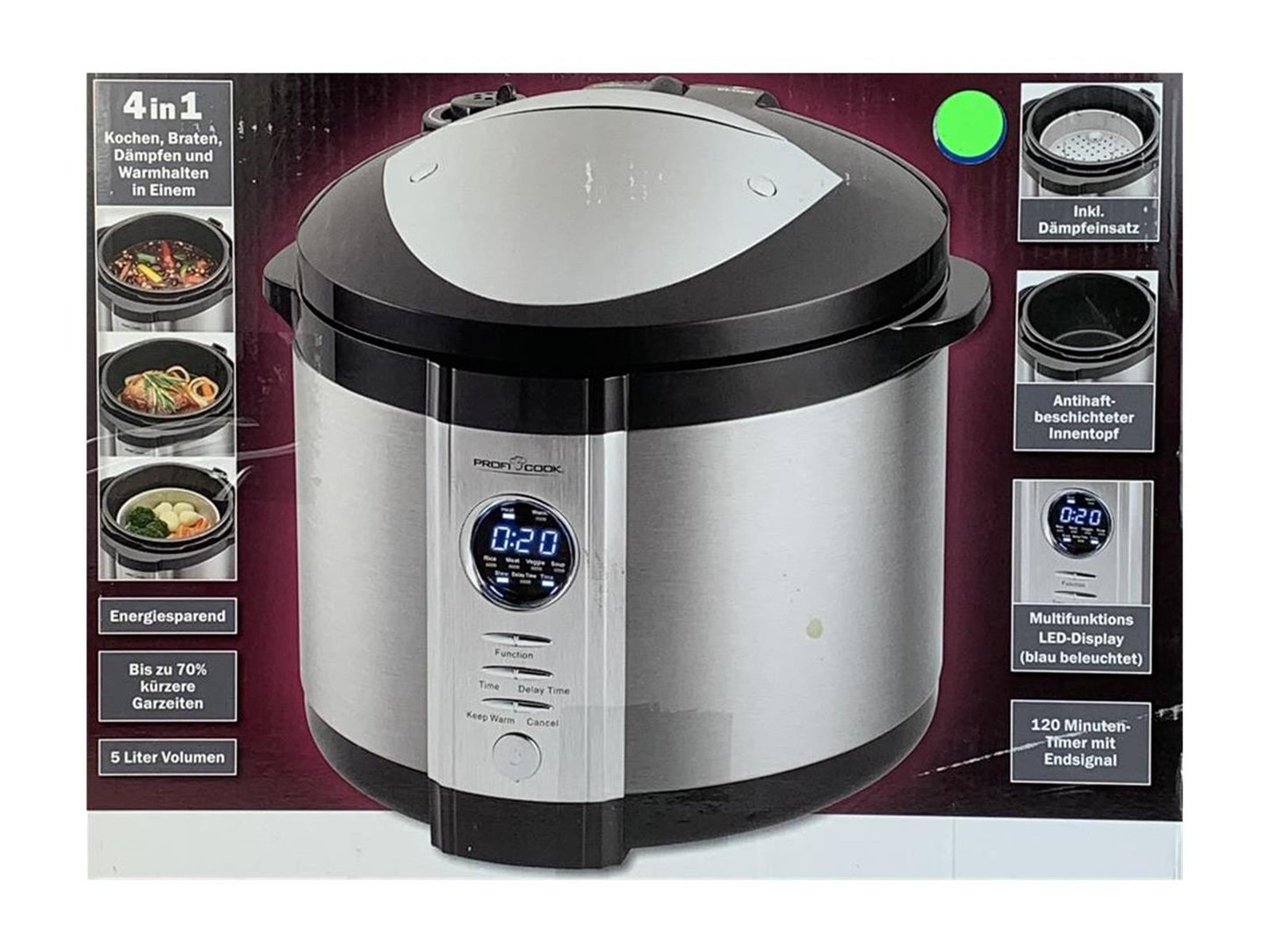 Profi Cook Dampfdruck-Kochtopf