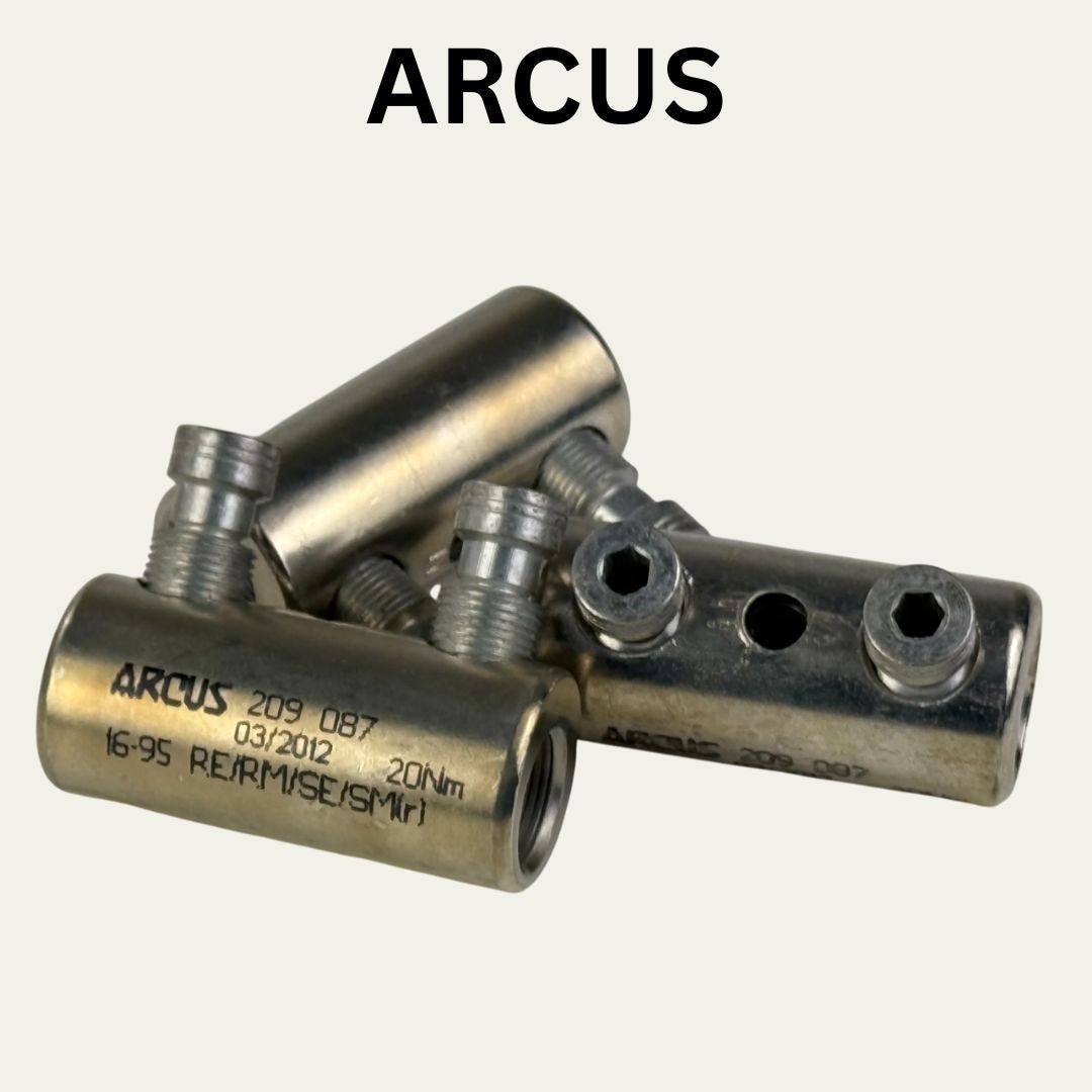 Arcus Schraubenverbinder 25-95 qmm, Verzinnt, 2 Schrauben mit Abreißkopf