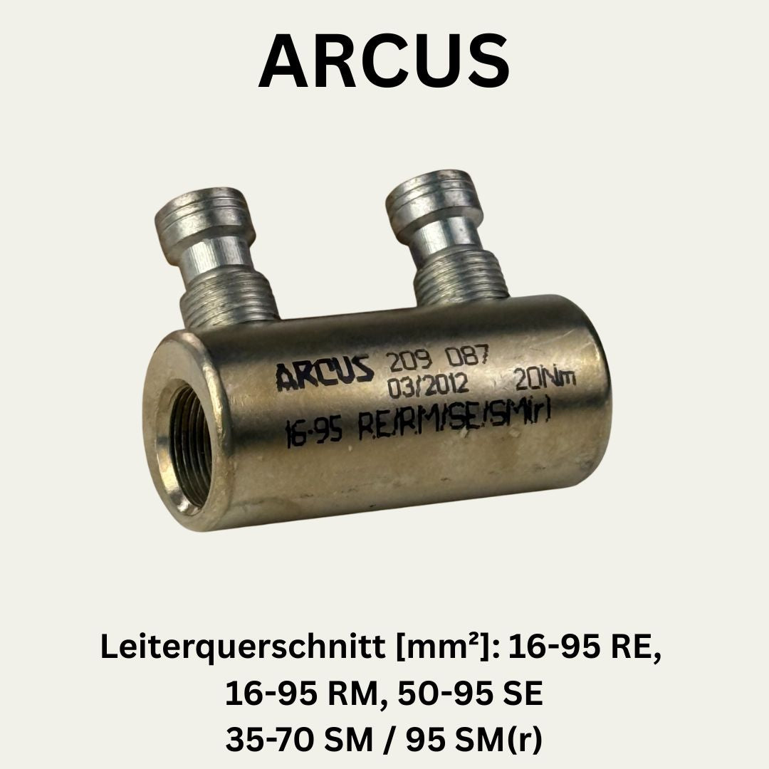 Arcus Schraubenverbinder 25-95 qmm, Verzinnt, 2 Schrauben mit Abreißkopf