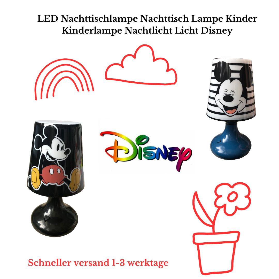 LED Nachttischlampe Nachttisch Lampe Kinder Kinderlampe Nachtlicht Licht Disney