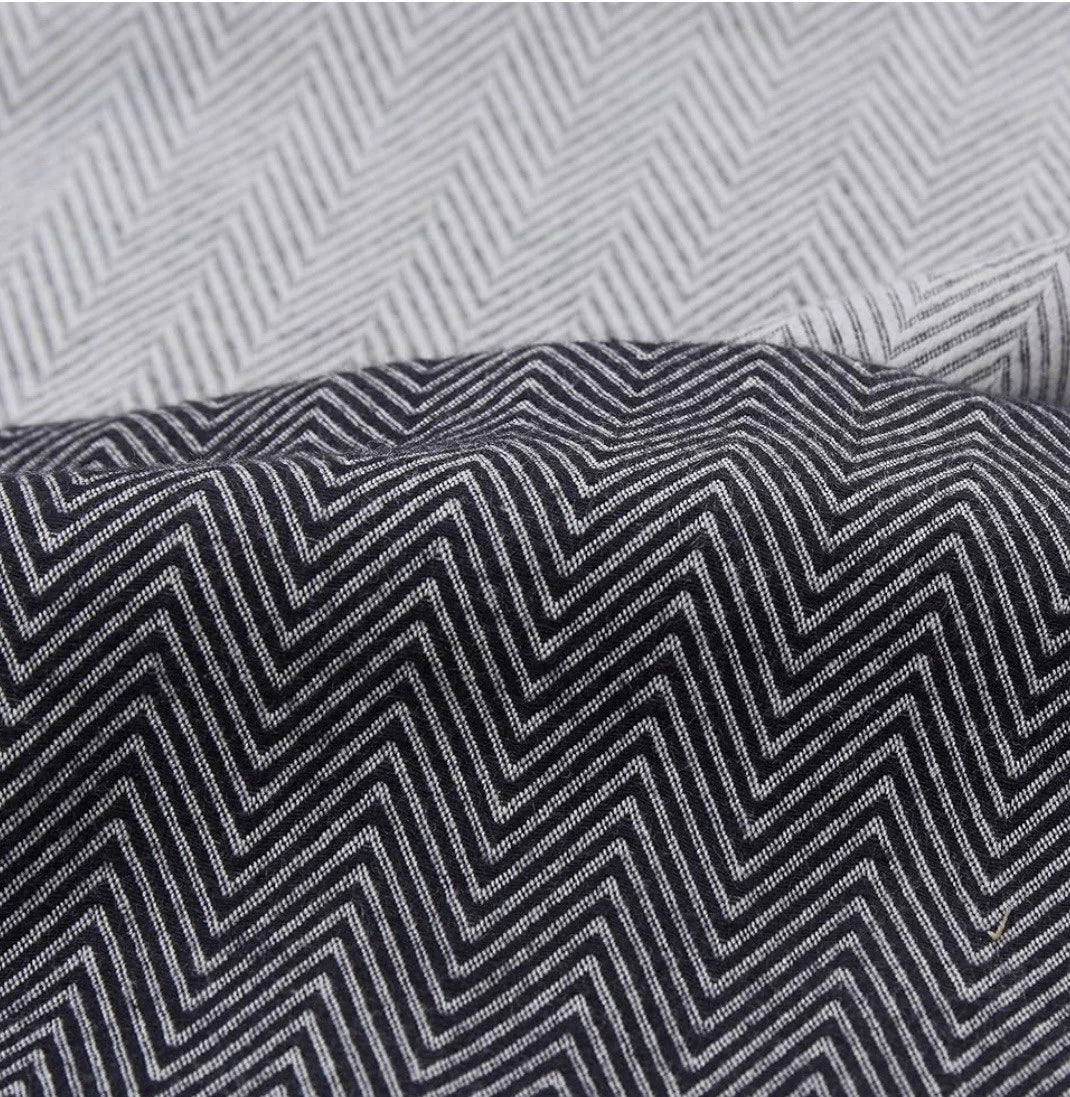 URBANARA Kissenbezug Baumwolle Dunkelgrau Dekokissen Sofakissen Kopfkissenbezug 70 × 90 cm