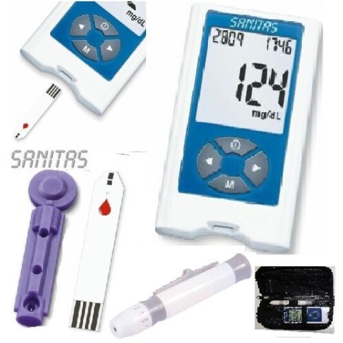 SANITAS Blutzuckermessgerät SGL 40 m/dL Blutzucker Messgerät Ohne Messstreifen