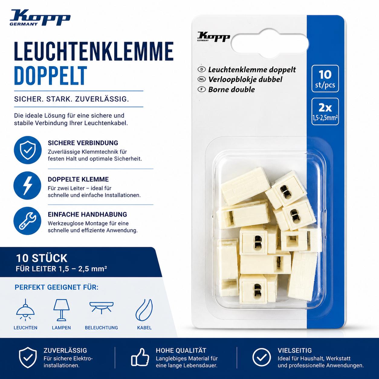 KOPP Leuchtenklemme doppelt