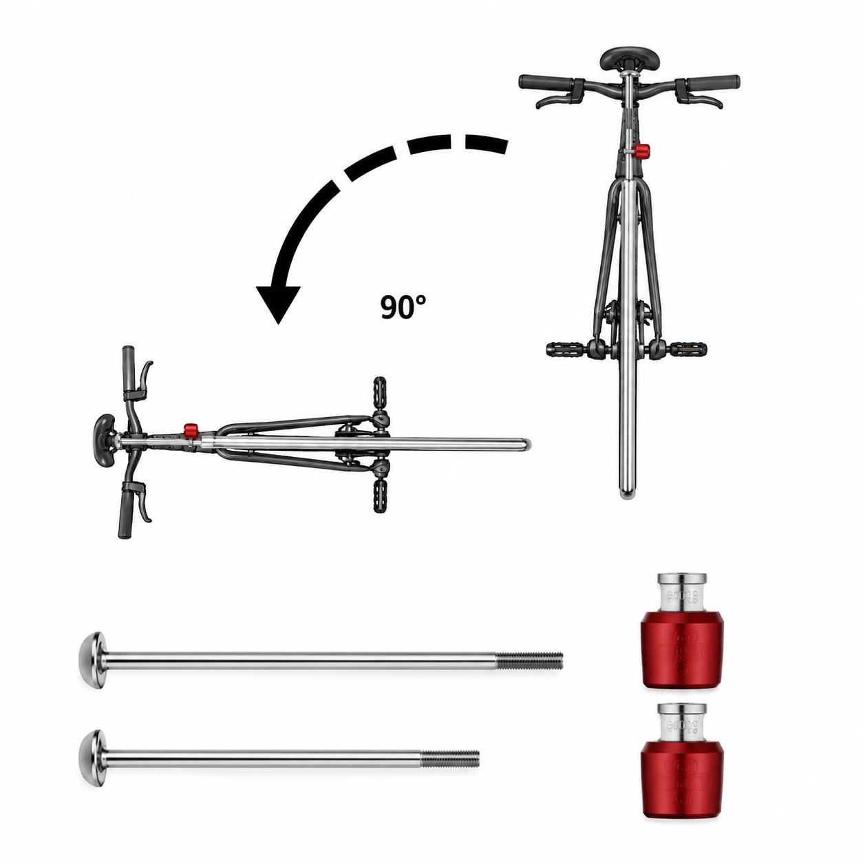 Abus NutFix M5 RD 2x Achse 100/135, Rot