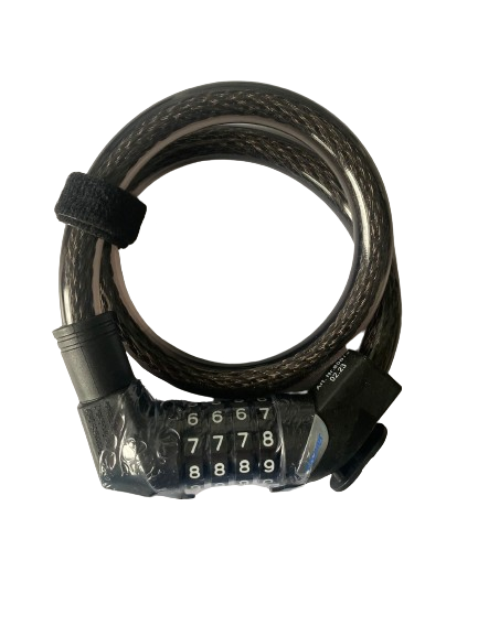 FIscher Seilschloss mit Zahlenwalze, Länge: 75cm, Schwarz