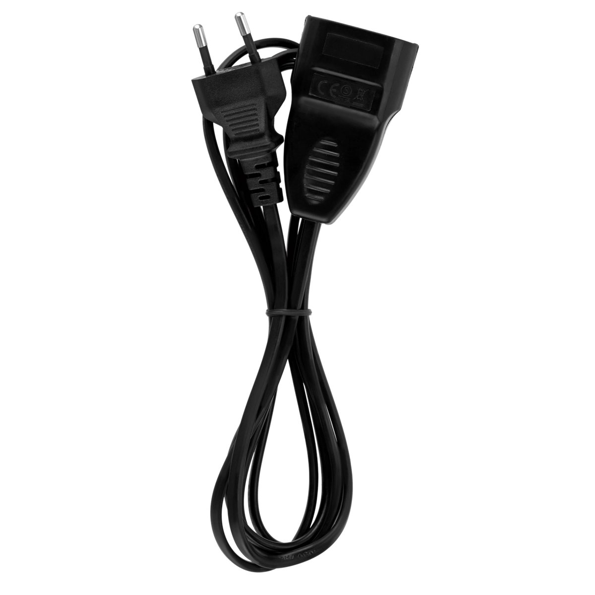REV Euro Verlängerungskabel 2m Schwarz Eurostecker 2x0,75 mm² 00128014
