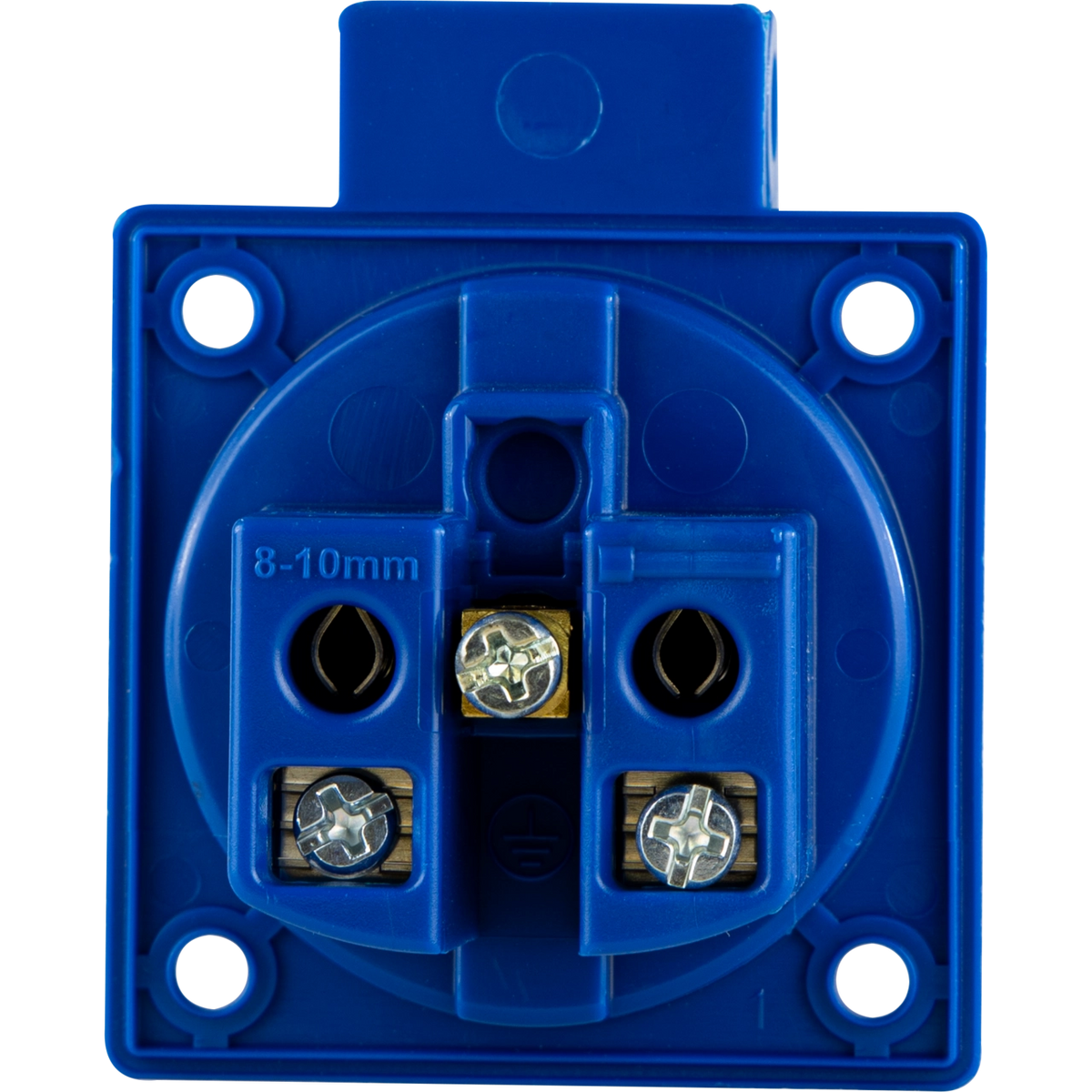 REV Schutzkontakt Einbau-Steckdose IP54 Klappdeckel Blau 16A 250V 0510005555
