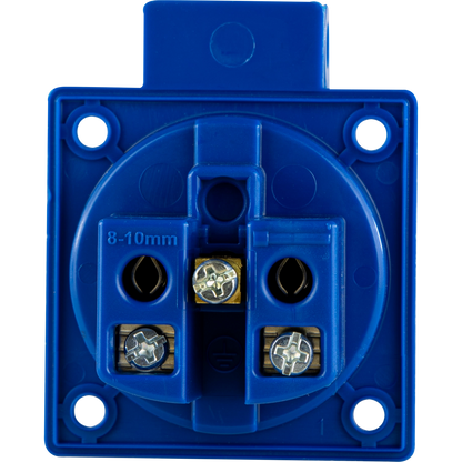 REV Schutzkontakt Einbau-Steckdose IP54 Klappdeckel Blau 16A 250V 0510005555