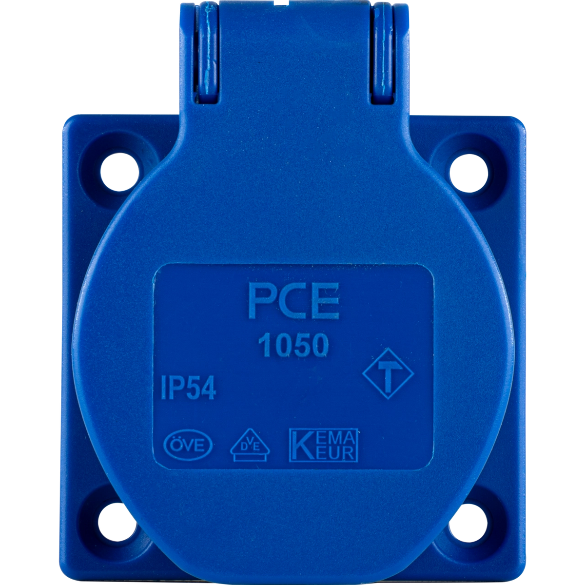 REV Schutzkontakt Einbau-Steckdose IP54 Klappdeckel Blau 16A 250V 0510005555
