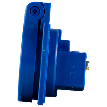 REV Schutzkontakt Einbau-Steckdose IP54 Klappdeckel Blau 16A 250V 0510005555