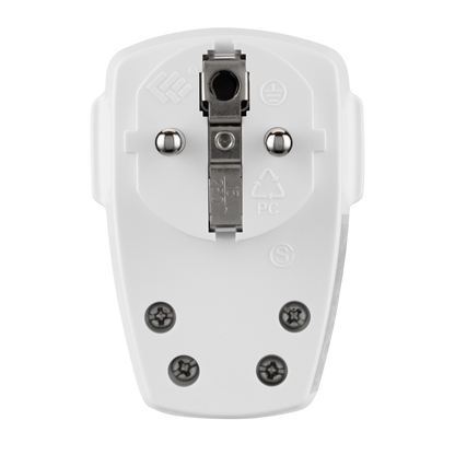 REV 0512100777 Winkelstecker, Stecker mit Schalter o. Kabel, max. 3680W, weiss