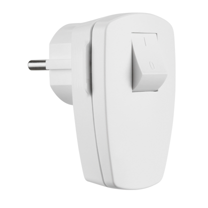 REV 0512100777 Winkelstecker, Stecker mit Schalter o. Kabel, max. 3680W, weiss