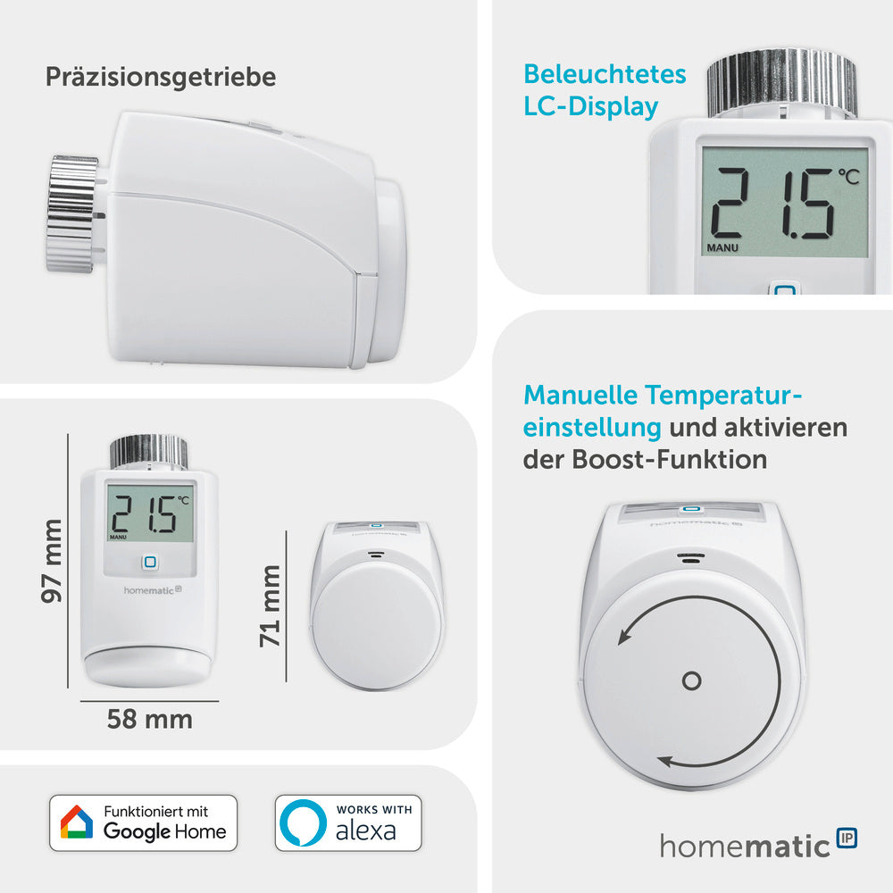 Homematic IP HmIP-eTRV-2 Heizkörperthermostat Smart Home 140280A0