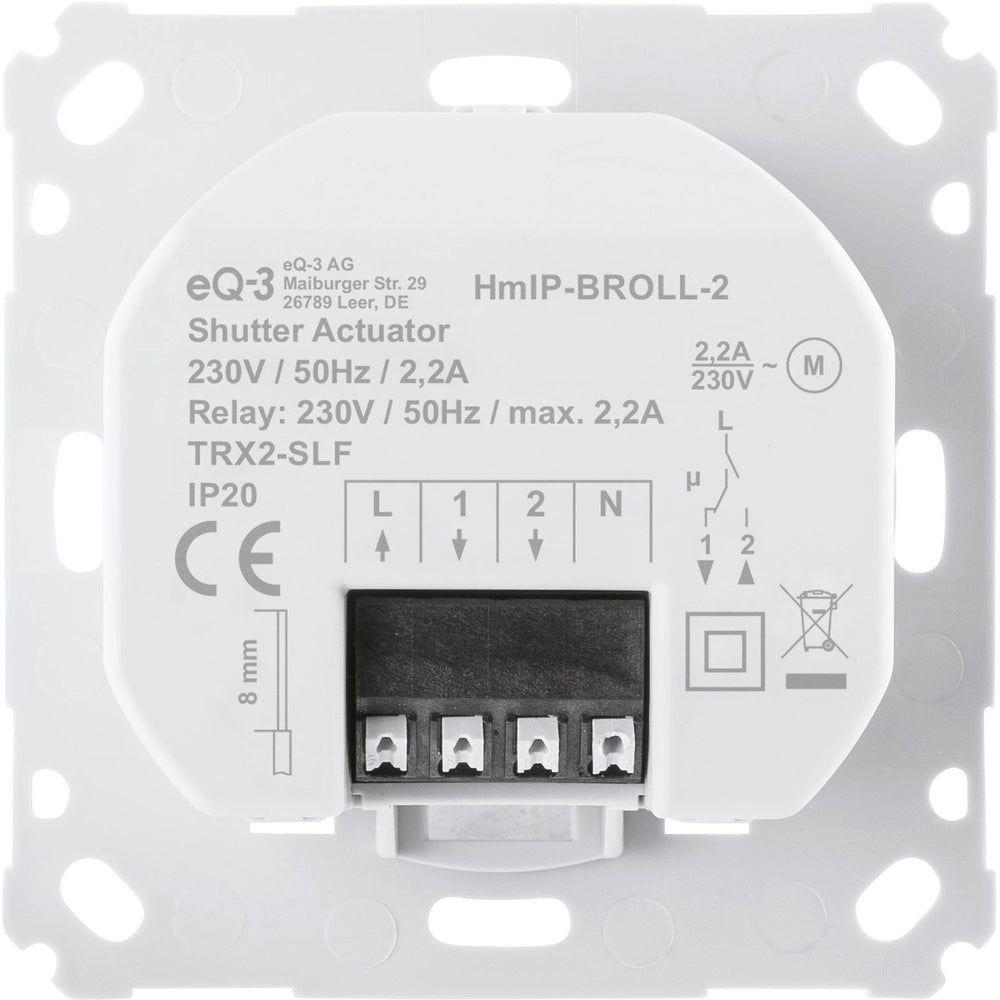Homematic IP HmIP-BROLL-2 Rollladenaktor Markisen Smart Home 151322