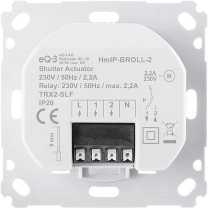 Homematic IP HmIP-BROLL-2 Rollladenaktor Markisen Smart Home 151322