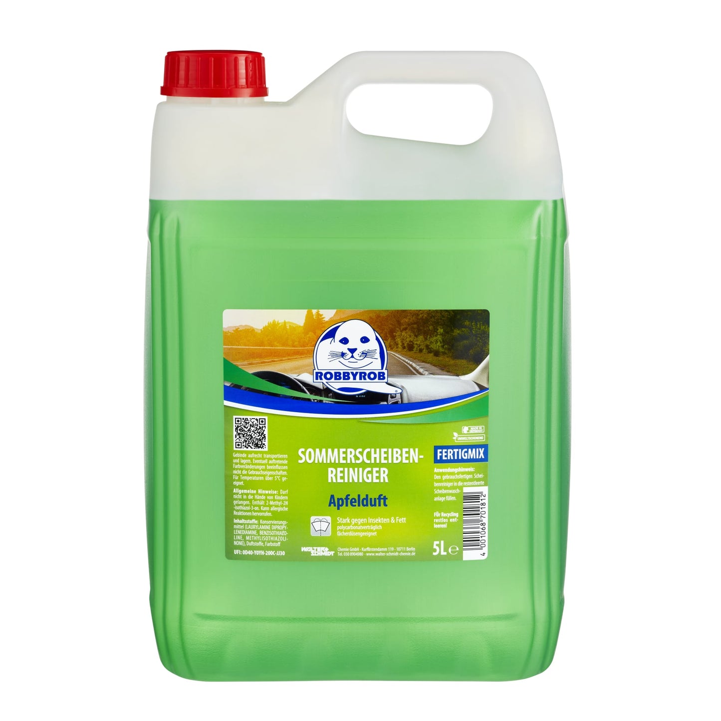 ROBBYROB Scheibenwischwasser, insektenlösend Fertigmix 5 Liter