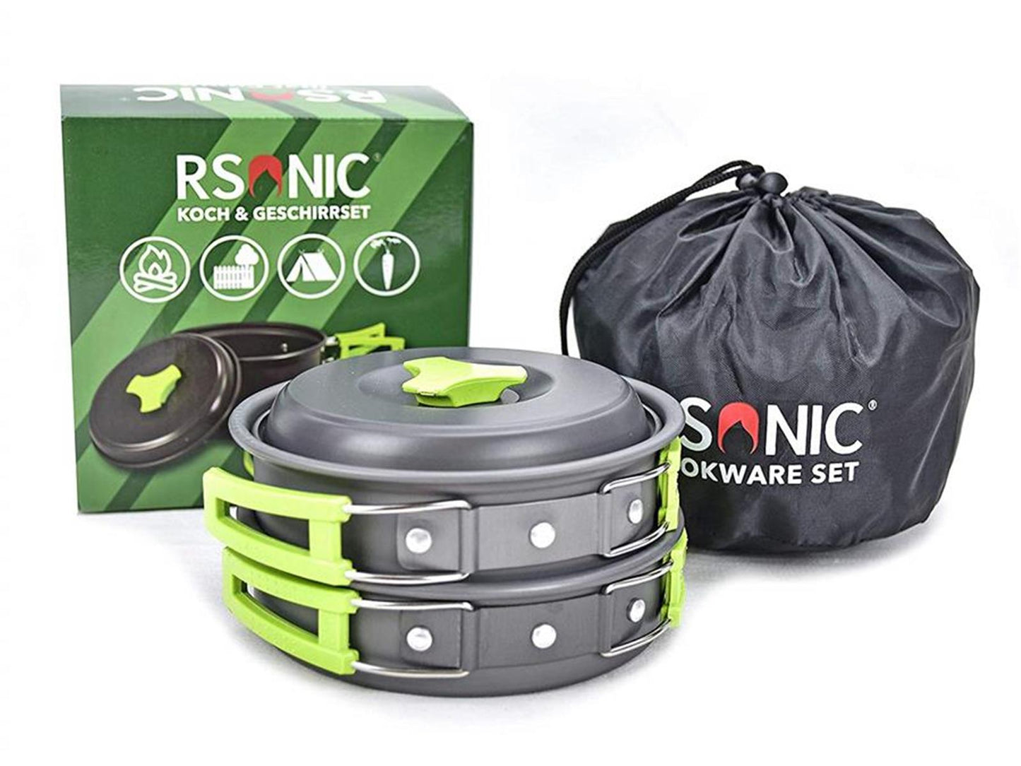 RSonic Koch & Geschirrset Campinggeschirr Faltbar