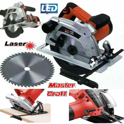 Meistercraft Handkreissäge-Betriebs Kreissäge Laser-Markierhilfe Säge Tauchsäge LED1500 Watt