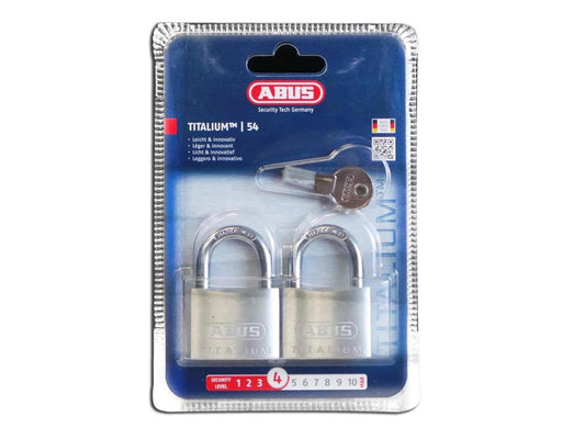 Abus Vorhängeschloss 54TI/40 Twins Metall silber