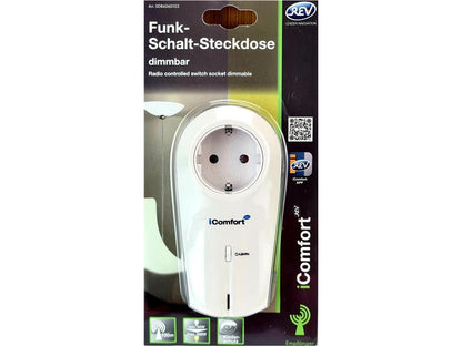 REV Ritter 0086060103 iComfort Schaltsteckdose dimmbar - Home Automation, 230 V, Weiß