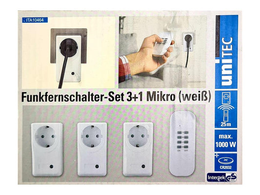 Unitec Funkfernernschalter-set 3+1 Weiß
