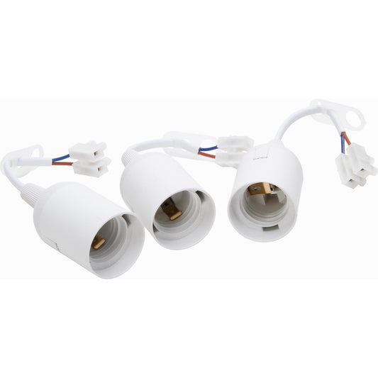 Kopp E27 Renovierfassung 3er Set Weiß Lampenfassung mit Lüsterklemme 75W