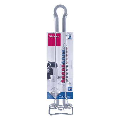 Metaltex Capsulo 20 Kapselhalter für 20 Kaffeekapseln Silber