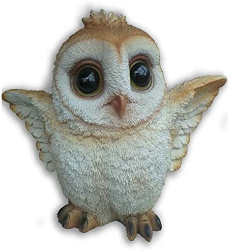 vivid arts Eule Lebensecht anmutenden Details, aus Harz, groß, Motiv: Schleiereule Tolle Geschenkidee