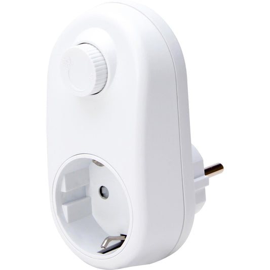 Kopp Schutzkontakt-Zwischenstecker mit LED-Dimmer, IP20