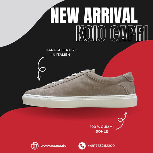 Koio Capri Herren Sneaker  Weiß - Grau 45 EU