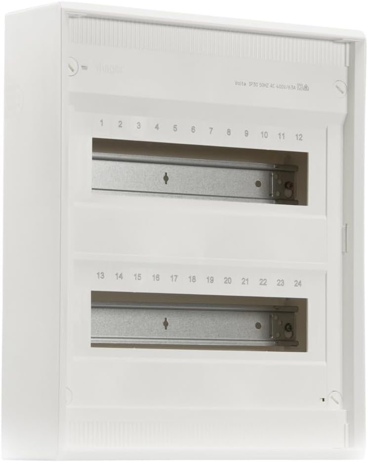 hager Kleinverteiler Aufputz IP30 ohne Tür 2-reihig Weiß VA24CN