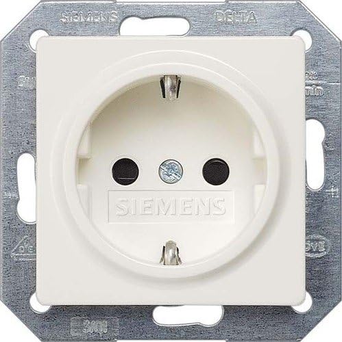 SIEMENS, SCHUKO-Steckdose mit Shutter -  titanweiss