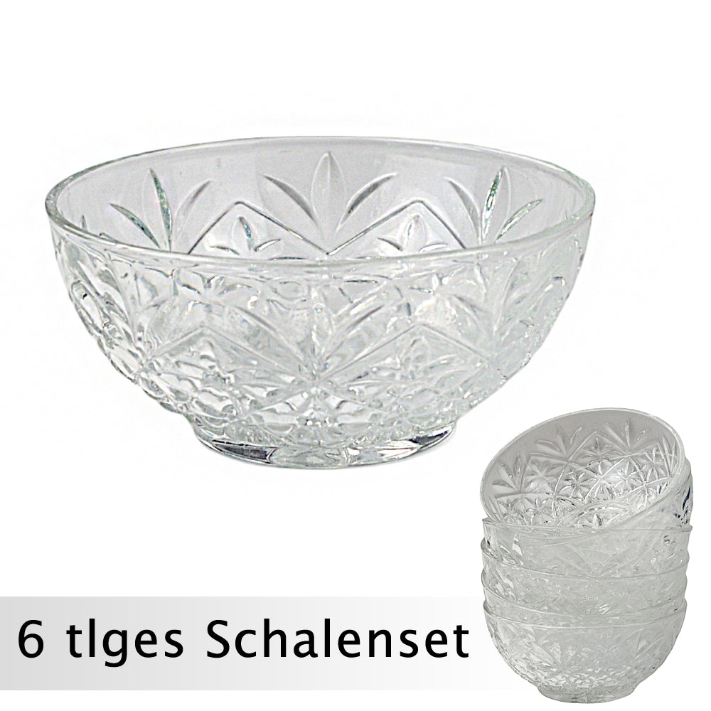 Baroco Glas-Schalen Set 6 Stk