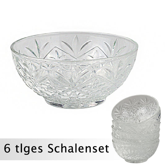 Baroco Glas-Schalen Set 6 Stk