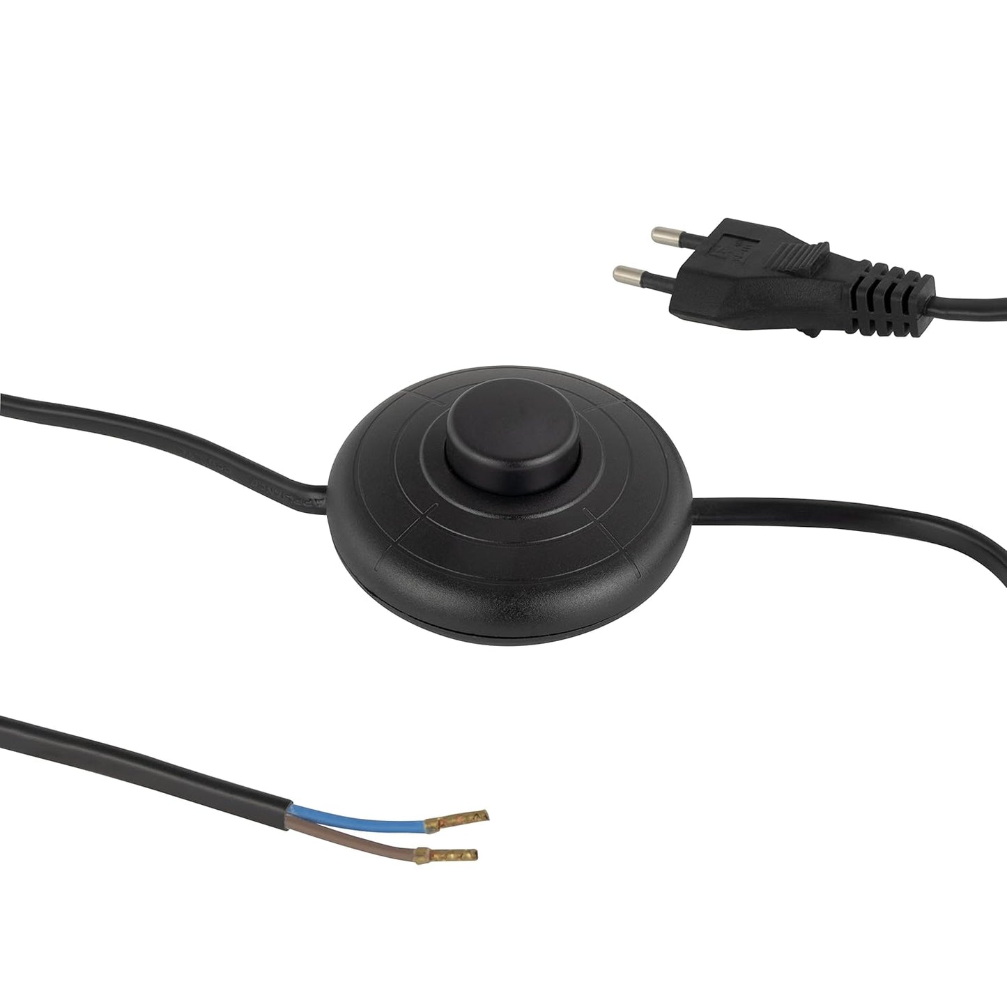 REV Zuleitung, Kabel mit Schalter und Eurostecker, 2m, max. 2A, schwarz