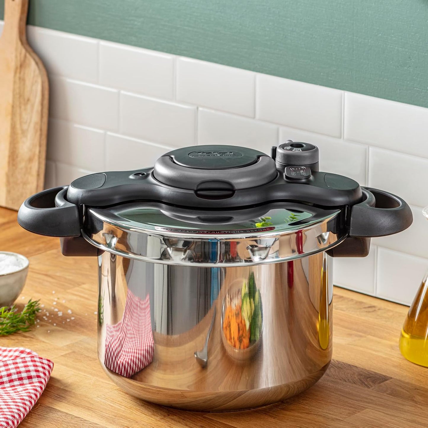 Tefal Clipso Minut Easy Schnellkochtopf, Edelstahl,  24 cm 7,5 LITTER
