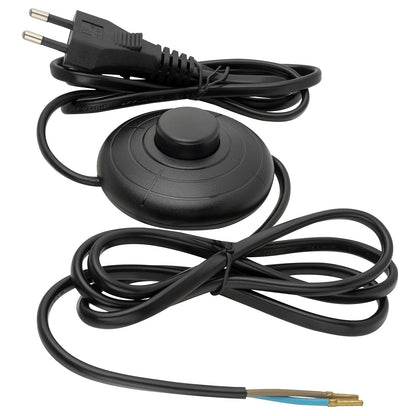 REV Zuleitung, Kabel mit Schalter und Eurostecker, 2m, max. 2A, schwarz