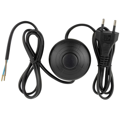 REV Zuleitung, Kabel mit Schalter und Eurostecker, 2m, max. 2A, schwarz