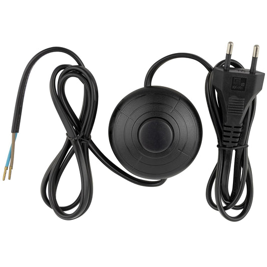 REV Zuleitung, Kabel mit Schalter und Eurostecker, 2m, max. 2A, schwarz