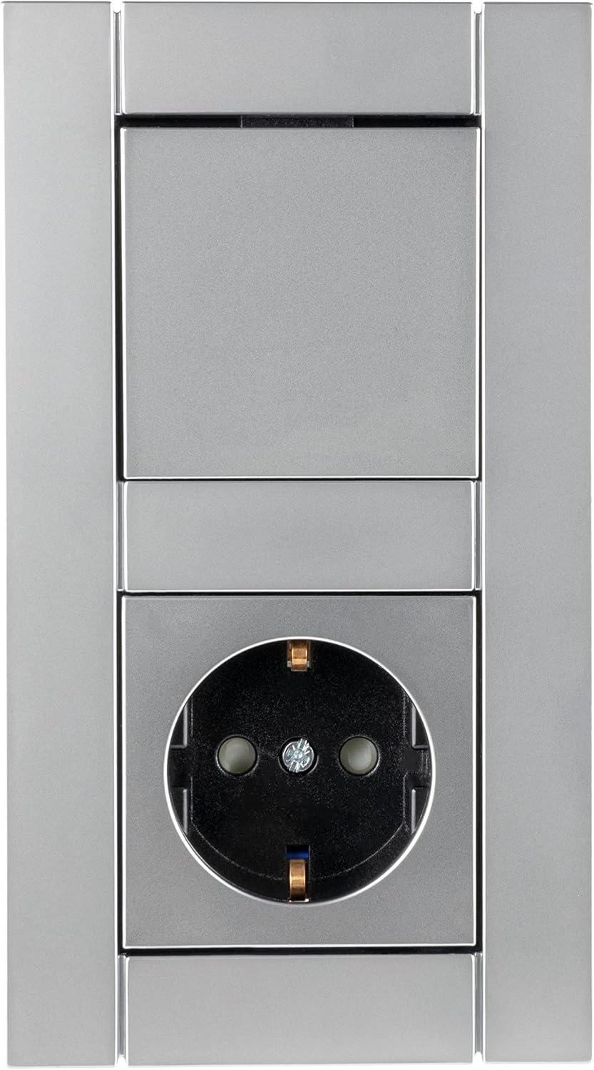 REV Optima, Abdeckung für Aus-Wechselschalter, Kreuzschalter, Taster,  metall